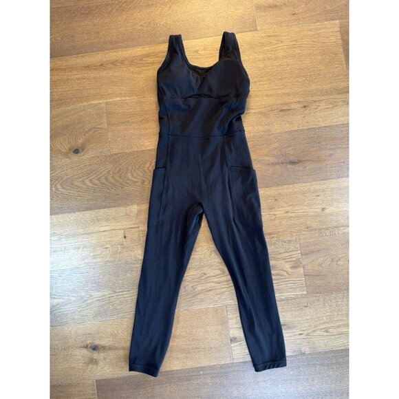 Athleta Salutation Novelty Mesh Bodysuit Size XS Black - Picture 9 of 14